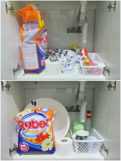 Organizacija prostora ispod umivaonika u kupaonici