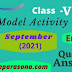Model Activity Tasks | English | CLASS 8 | September | 2021 | PDF | Question & Answer