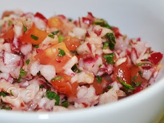 Picado de Rabano, Chopped Radish, Salad, Guatemala, recipe