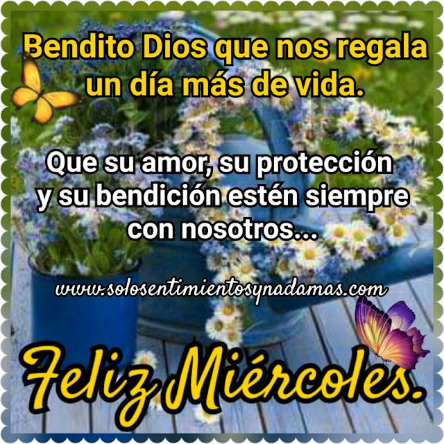 Bendito Dios que nos regala un día más de vida. - Solo sentimientos y ...