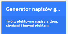 GENERATOR napisu z tłem, cieniami itp.