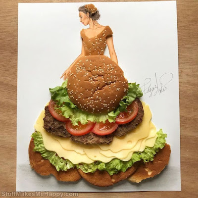 Outstanding Fashion Dresses Made Out of Food by Illustrator Edgar ArtiS