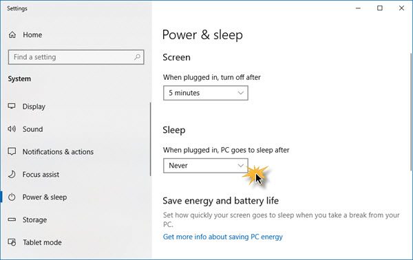 Компьютер с Windows 10 продолжает засыпать