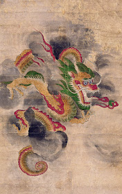 peinture dragon bondissant corée musée guimet