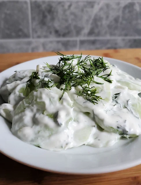 creamy dill cucumber salad