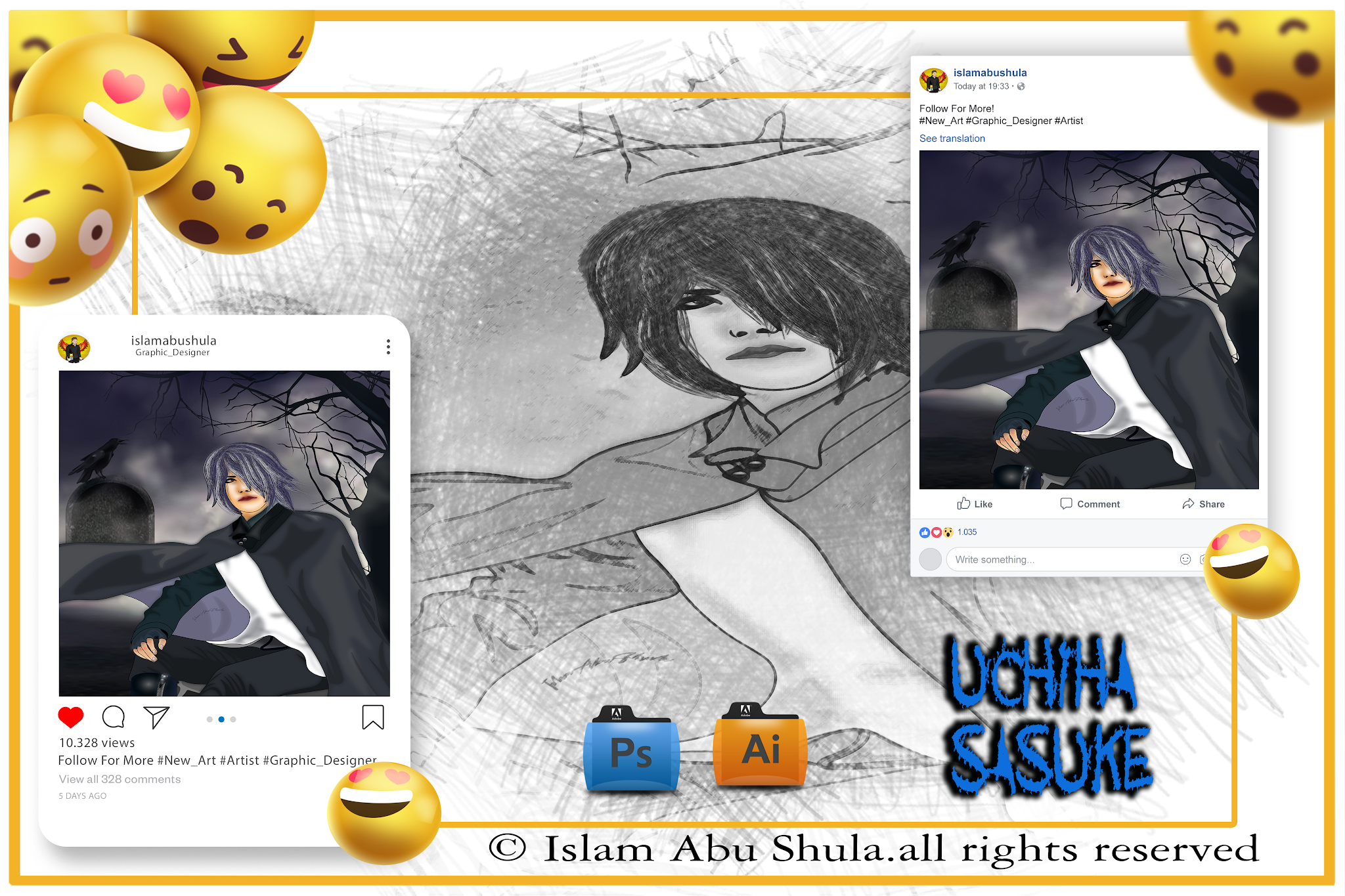 1-Uchiha Sasuke (Fan Made) By : islamabushula