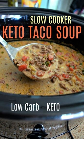 Easy Slow Cooker Keto Taco Soup