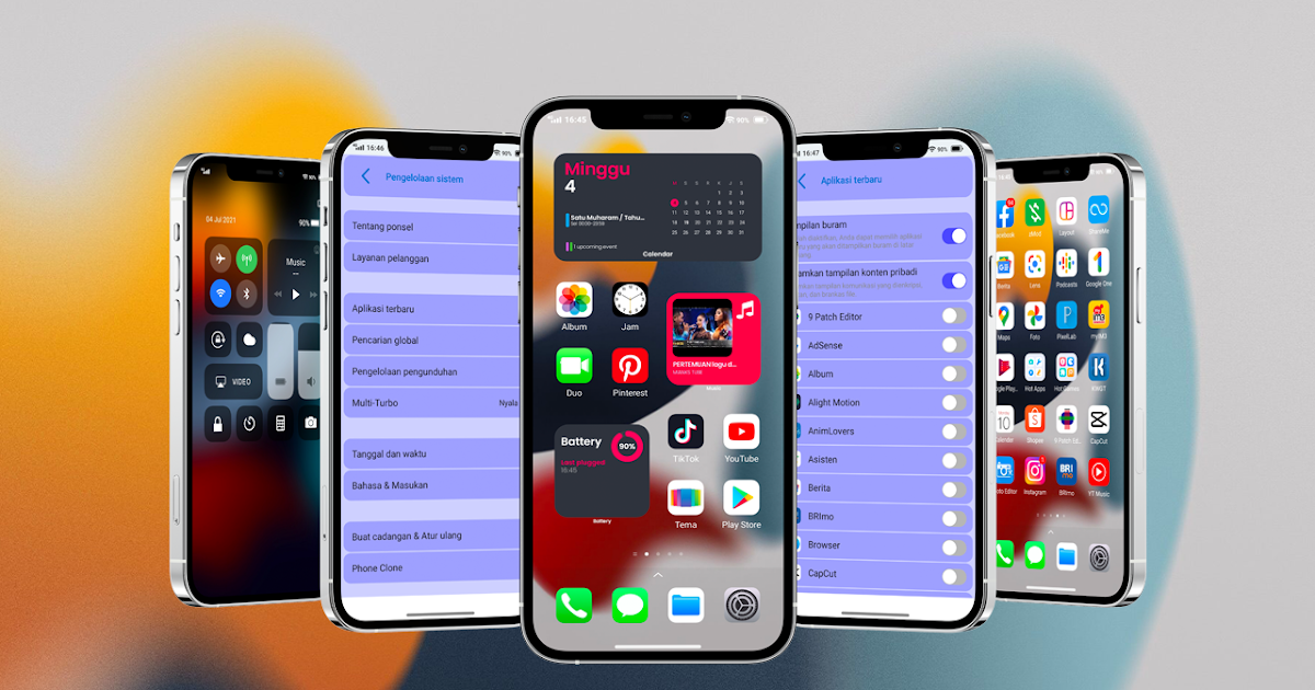 Tema iOS 15 Terbaru Untuk Vivo Semua Series Bang Sam Theme