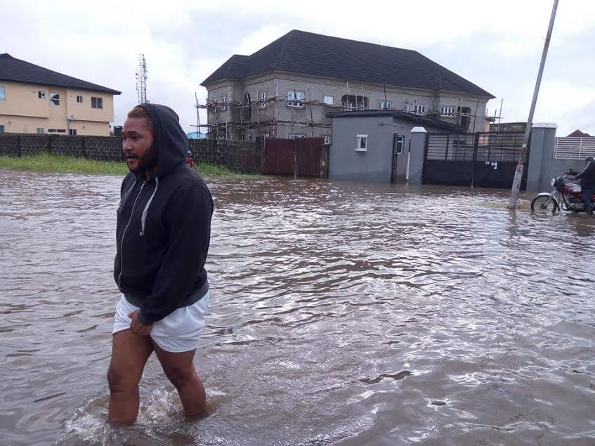Photos Flood takes over parts of Lekki, Lagos Island following heavy