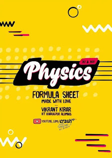 [PDF] Download Physics Formula Sheet By Vikrant Kirar for Class 11 and 12