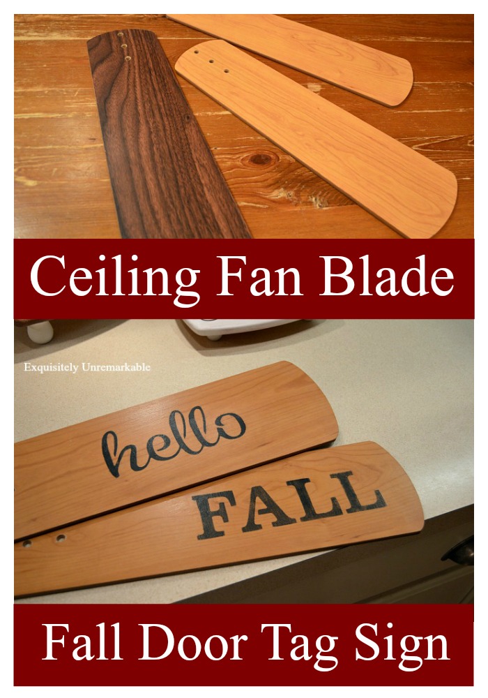 Ceiling Fan Blade Wooden Door Tag Sign Exquisitely Unremarkable