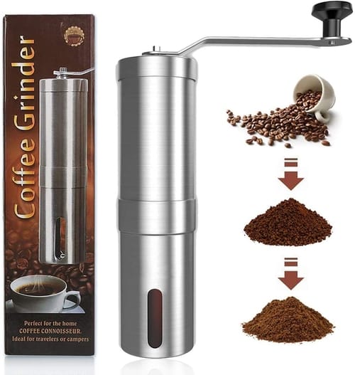 Review Zadmory Manual Portable Coffee Grinder