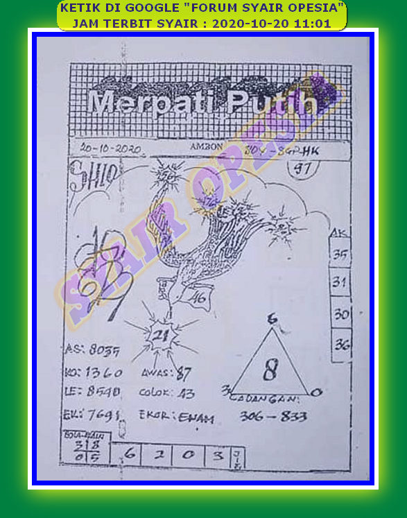 26 Syair sdy opesia hari ini 20 oktober 2021 16 Desember