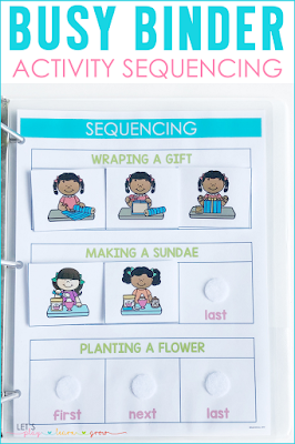 First, Next, Last Sequencing Busy Binder Activity