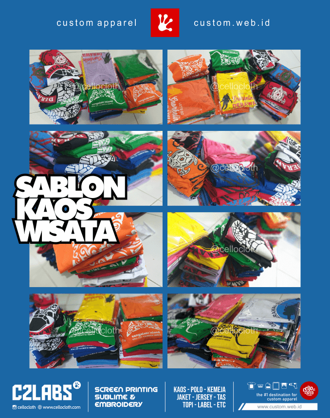 Sablon Kaos Wisata Derawan Island - Kaos Daerah kaos Oleh Oleh Souvenir