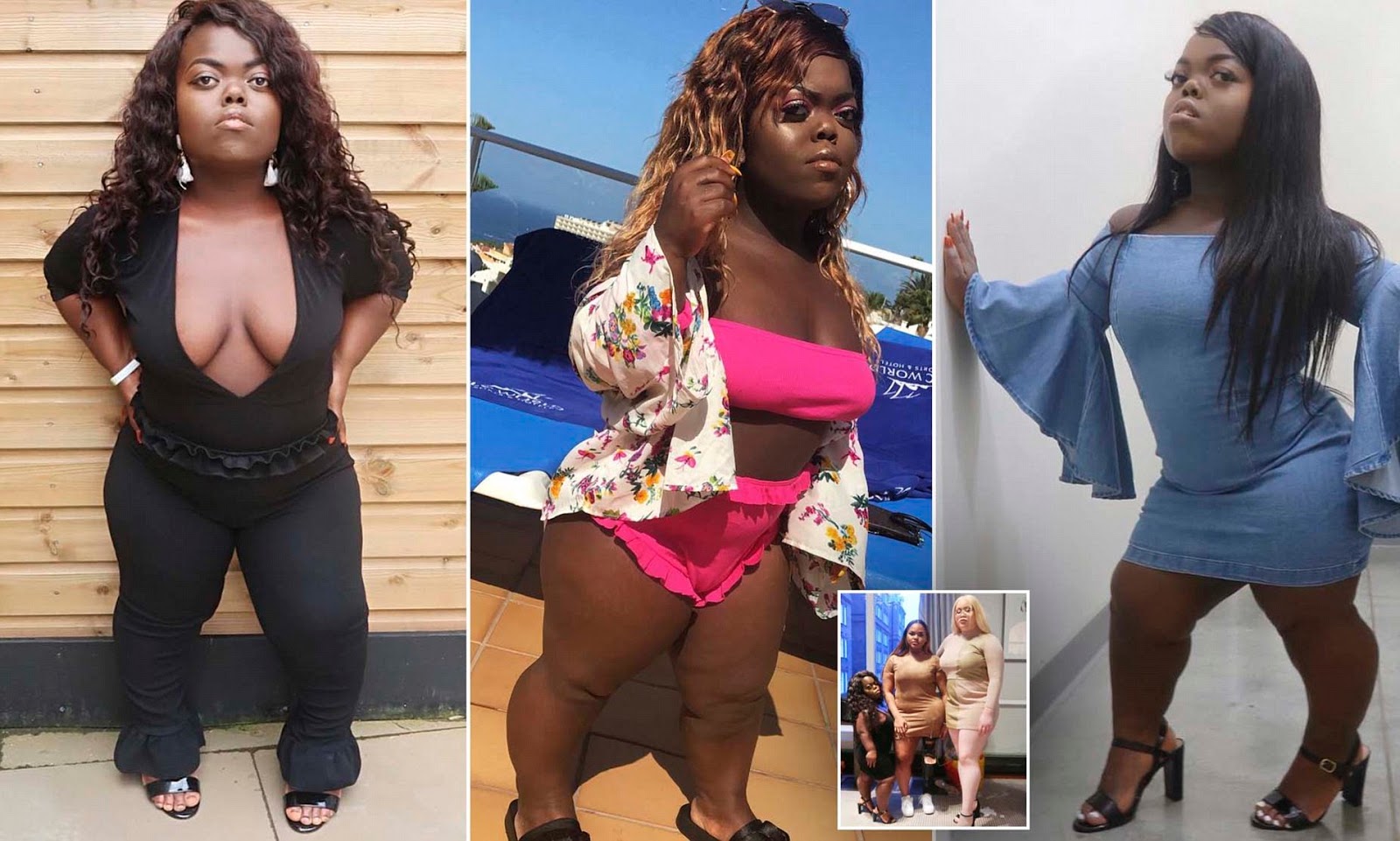 Fatima Timbo, 22, from London was born with dwarfism and stands at
