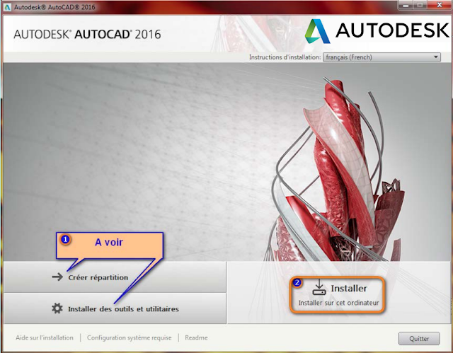 Installation AutoCAD étape 2 Installation AutoCAD 2016