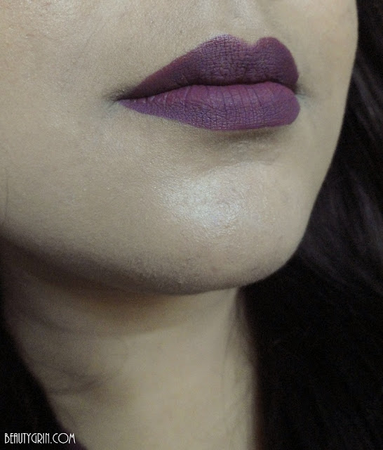 Sugar Suede Secret Matte Lipcolour in 03 Velvet Violet Lip Swatch