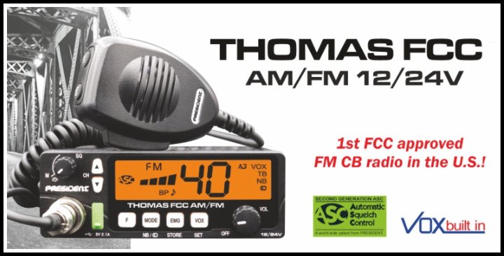 President Thomas AM/FM CB Radio