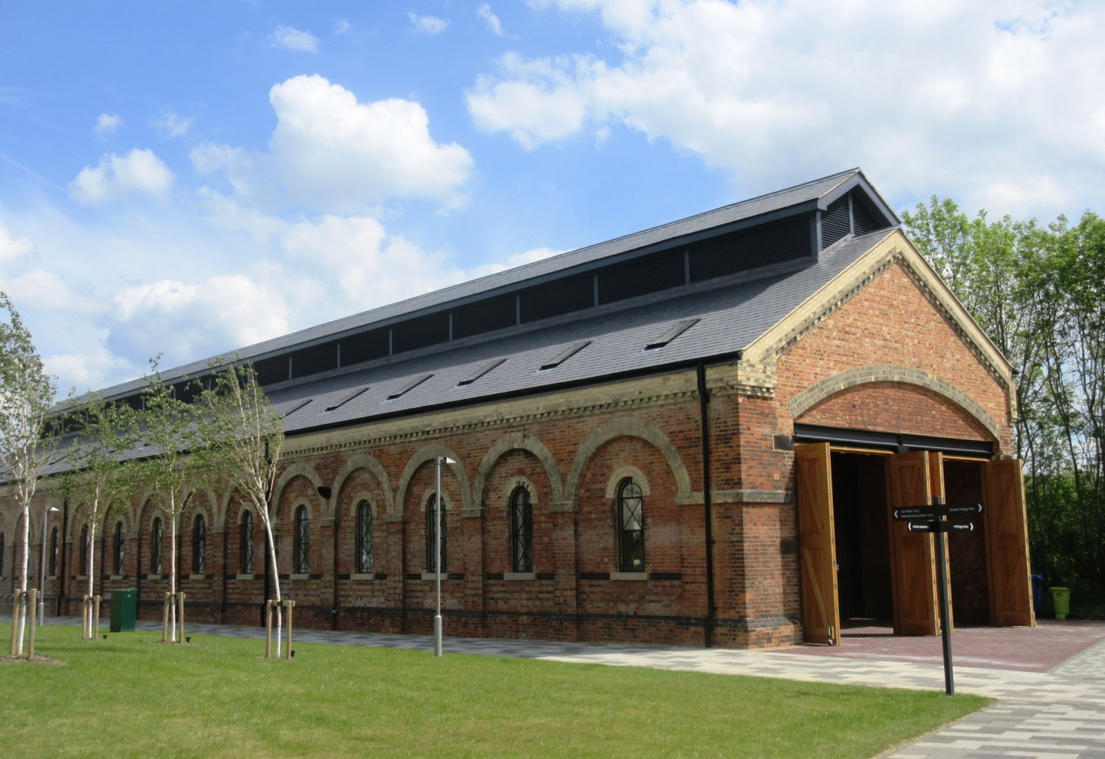 Liberal England The restored engine shed on Northampton University's