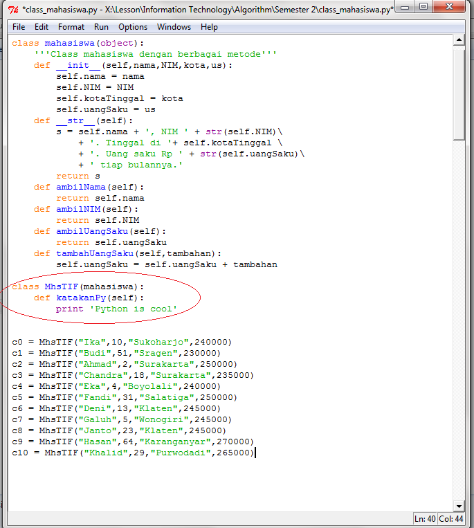 Membuat Class di Bahasa Pemrograman Python ( Pewarisan ) - Pemrograman ...