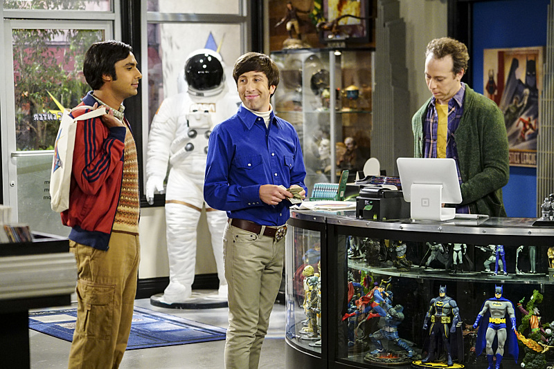 The Big Bang Theory 10x05 Raj y Howard en la tienda de Stuart