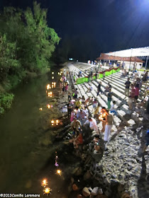 The place where the Krathongs are put in the river