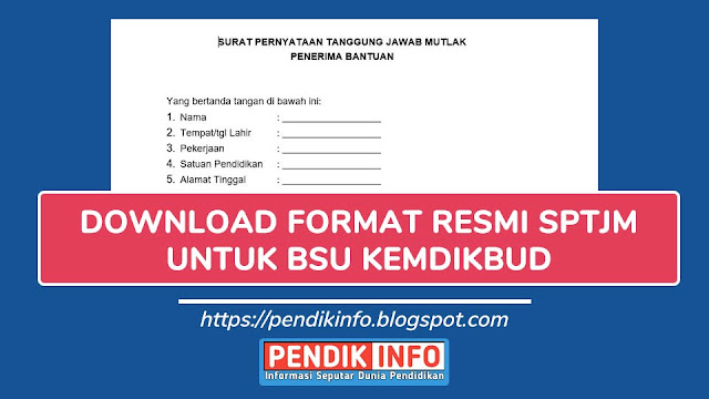 Download Format Resmi SPTJM BSU Kemdikbud