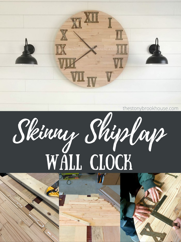 Skinny Shiplap Wall Clock