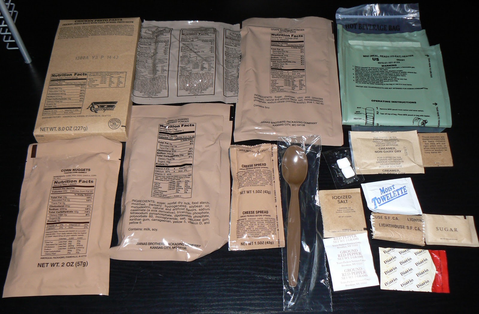 According2Robyn MRE Review Menu 23, Pasta in Pesto