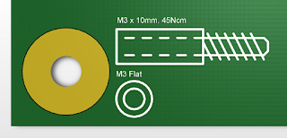 PCB Showing Mechanical Hardware Required and Torque Setting