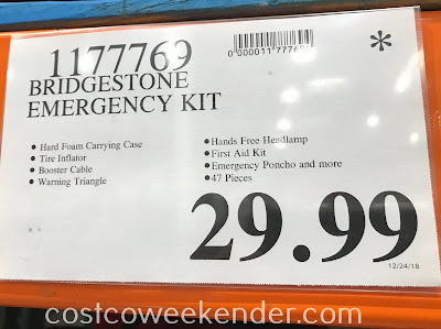 Deal for the Bridgestone Auto Emergency Kit at Costco