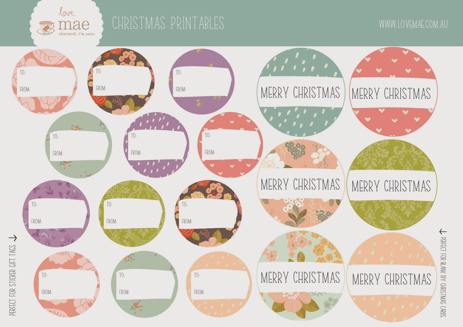 Christmas Printables | Love Mae Blog