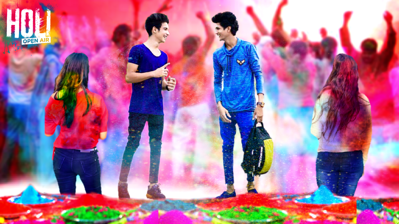 New Holi Editing With GirlHappy Holi Photo Editing in PicsArt