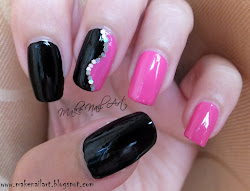 nail pink easy silver tutorial striper