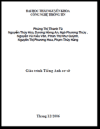Giáo Trình Tiếng Anh Cơ Sở - Công Nghệ Thông Tin - Phùng Thị Thanh Tú