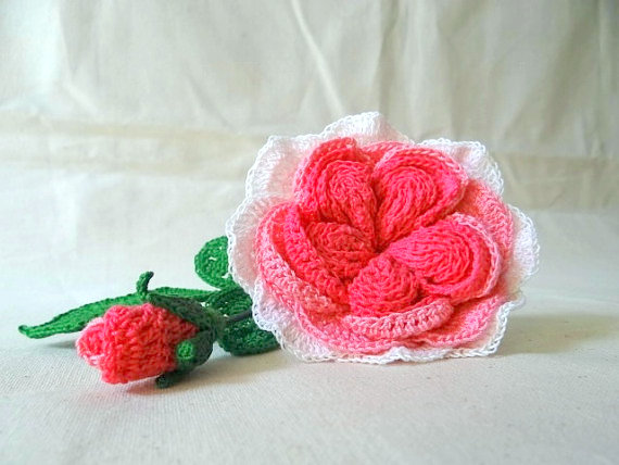 Rose flower Crochet Pattern