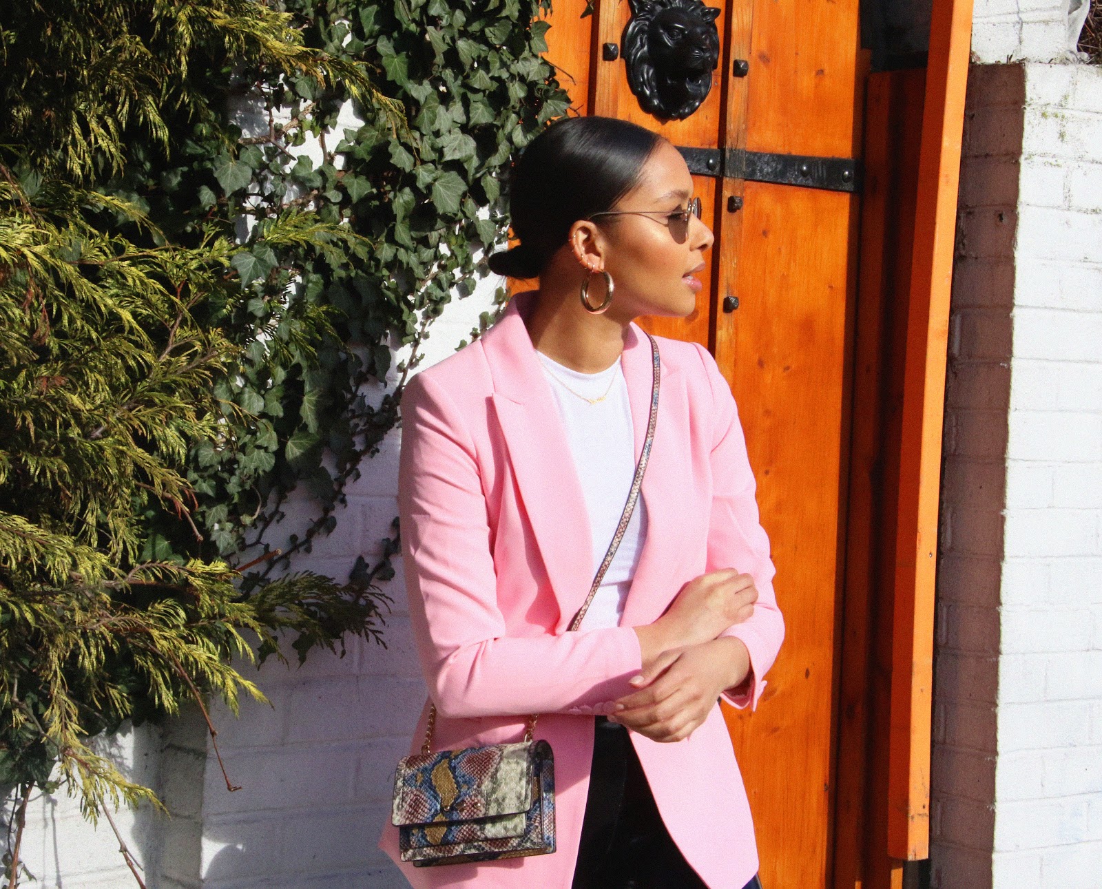 pink blazer, h&m pink blazer, pink, spring fashion 