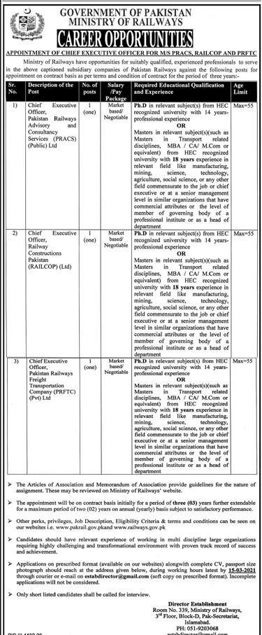Railway Recruitment - Railway Vacancy - Download Pakistan Railway Jobs 2021 Application Form - www.pakrail.gov.pk - www.railway.gov.pk Railway Recruitment - Railway Vacancy - Download Pakistan Railway Jobs 2021 Application Form - www.pakrail.gov.pk - www.railway.gov.pk