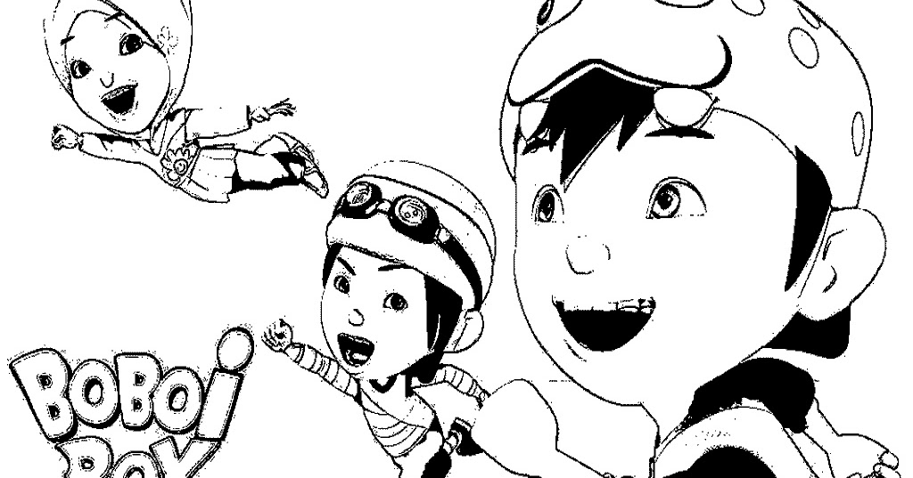 gambar mewarnai boboiboy es