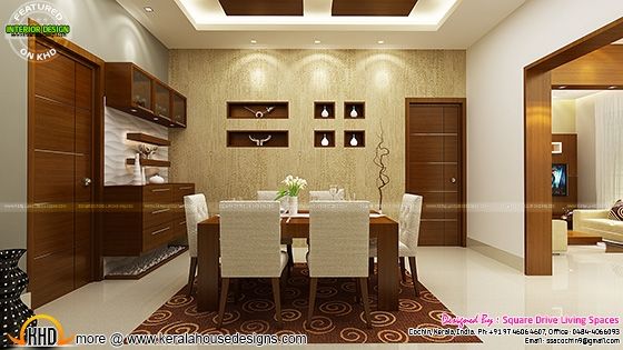 Dining room interior view, Kerala