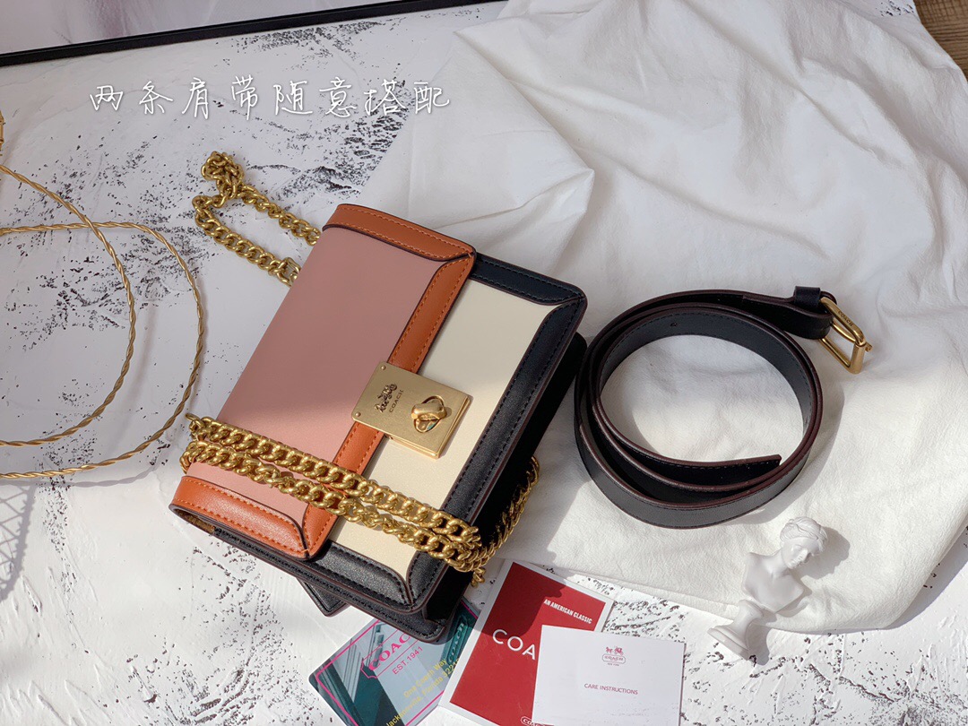 WE Do Love Luxury COACH Hutton Shoulder Bag in Colorblock STYLE NO 89070