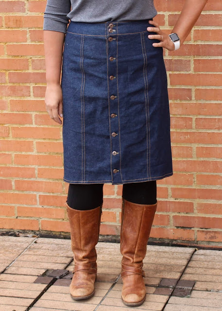 The Itinerant Seamstress: DIBY Club Anna Button-Up Skirt
