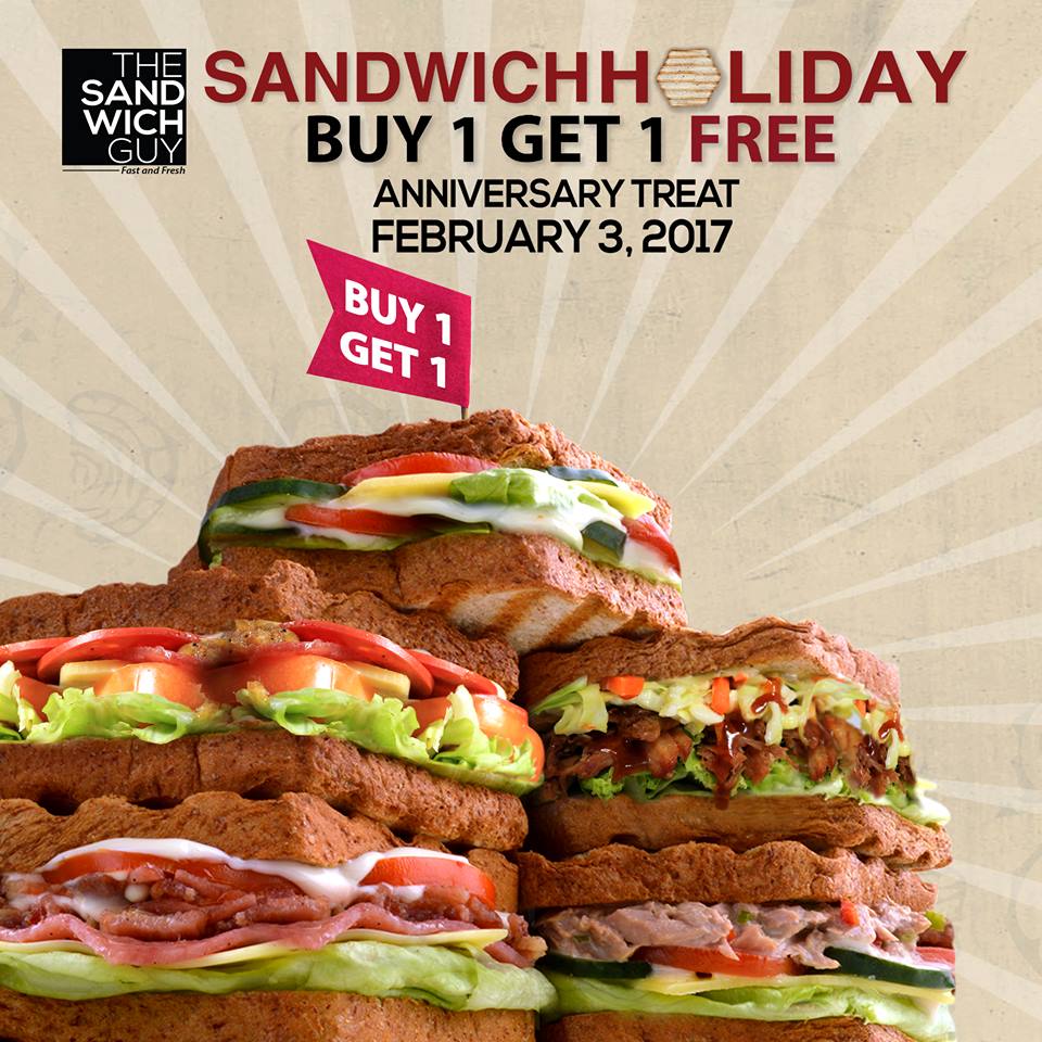Manila Shopper The Sandwich Guy Buy1 Get1 Anniversary Sandwich Holiday