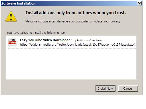  add-on and open the installation window