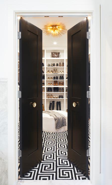 closet door gold doors knobs walk closets fold bi gorgeous bedroom master mirror