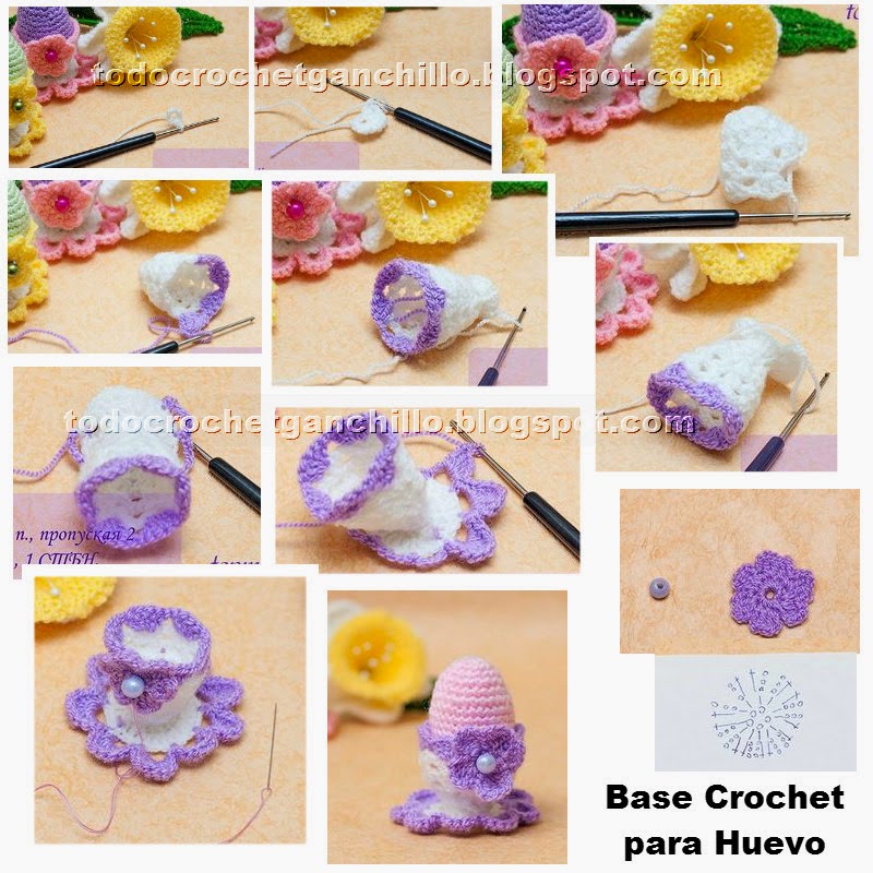 Cómo tejer una Base Crochet para Huevo