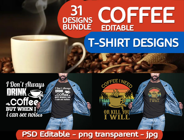 coffee tshirt design bundle