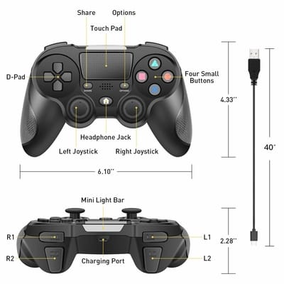 RegeMoudal Wireless Controller Remote for PS4