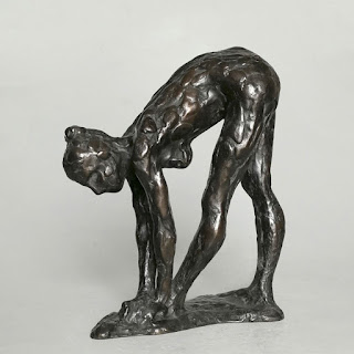 Edith Lafay sculpture bronze amandine penchée